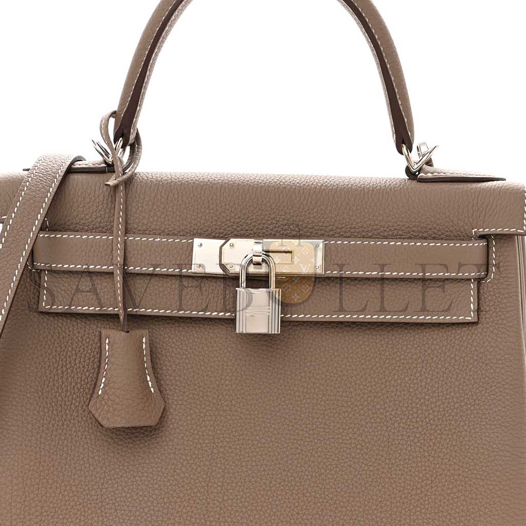 HERMÈS MASTER TOGO KELLY RETOURNE 28 ETOUPE (28*22*10cm) 